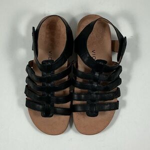 Vionic Harissa Black Sandals Size 8